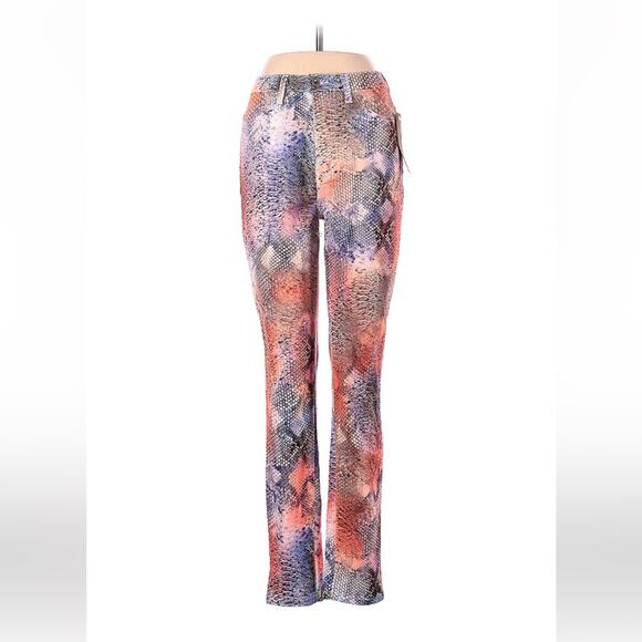 NWT Aphrodite tie dye snakeskin python hi rise skinny jegging jeans, 7 - Picture 1 of 12